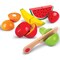 Hape: Fruit Set - 7pc, Wooden Food Play Set, Knife & Velcro Stick Together Fruit Pieces, Cut In Half, Kitchen Pretend Play, Realistic Toy, Kids Age 3+
